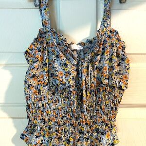 Xs flower print tank top